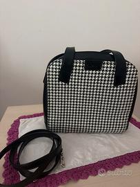 Borsa donna bianca e nera con tracolla🖤