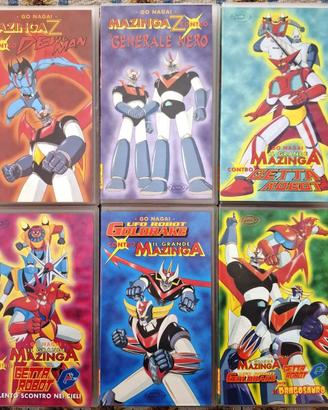 Lotto 6 Vhs Go Nagai (Mazinga, Goldrake,Jet Robot)