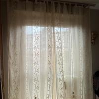 Tende doppio velo beige decori floreali 280x280