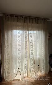 Tende doppio velo beige decori floreali 280x280