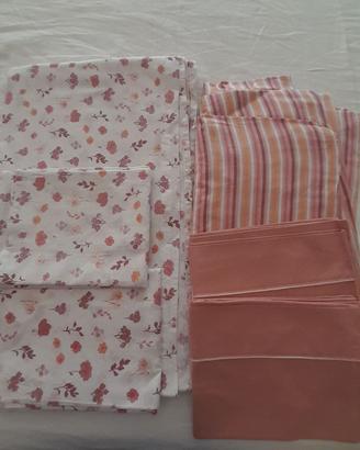 Completo letto matrimoniale floreale 100% cotone