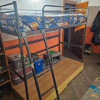 Letto a Soppalco IKEA SVÄRTA Struttura in Metallo