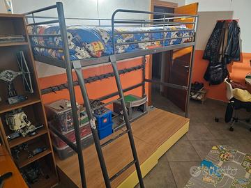 Letto a Soppalco IKEA SVÄRTA Struttura in Metallo