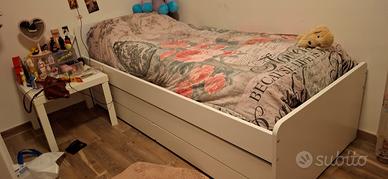letto singolo con lettino sotto e die cassetti