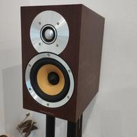 Bower and Wilkins CM1 noce (bookshelf) con stand