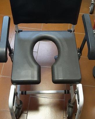 Sedia rotelle comoda wc