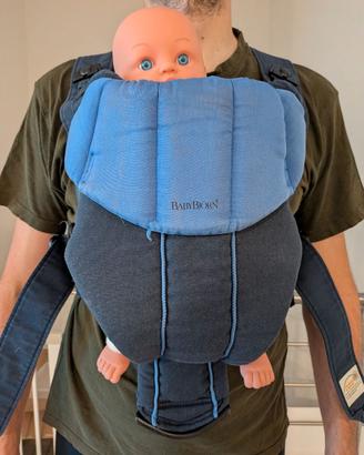 Marsupio BabyBjörn blu con supporto testa