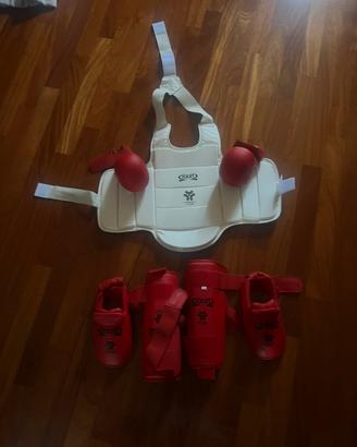Kit protezioni karate ragazzo