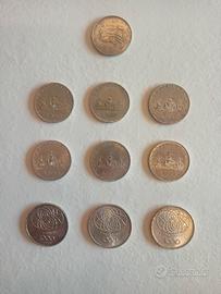 Lotto monete da 1000 lire e 500 lire argento