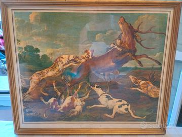 Riproduzione quadro Paul de Vos ,,Caccia al Cervo,