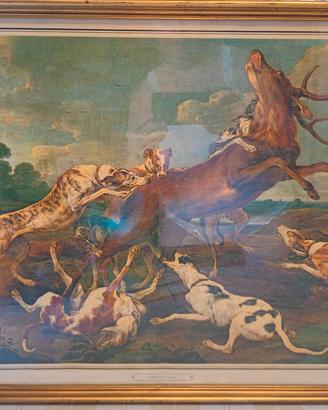 Riproduzione quadro Paul de Vos ,,Caccia al Cervo,