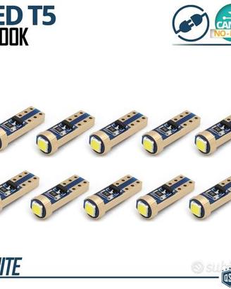 10 Lampadine LED T5 BIANCHE Cruscotto Luci Quadro