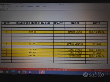 INFISSI NUOVI IN PVC