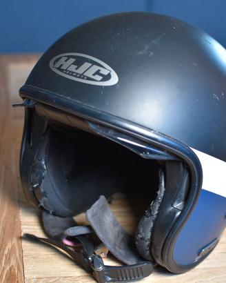 Casco HJC v30 jet stile vintage Visiera integrata