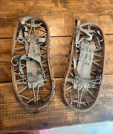 ciaspole legno vintage 