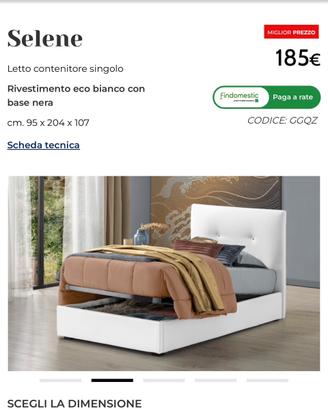 LETTO CONTENITORE  +MATERASSO come Nuovo 90€