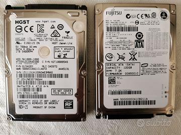 Hard Disk 2,5” da 1TB + Hard Disk 2,5” da 126 GB
