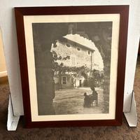 Quadro Merlettaia in corte