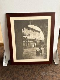 Quadro Merlettaia in corte