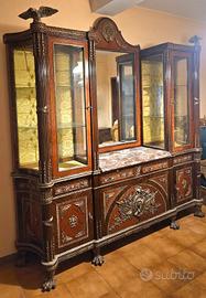  Credenza/Buffet vetrina in stile Impero o Boulle