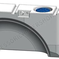 SERBATOIO ACQUA PER VAN FURGONE VW T5/T6 DA 65 L. 