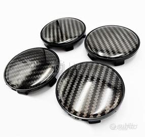 4 TAPPI COPRIMOZZO 60MM FIBRA DI CARBONIO in ABS