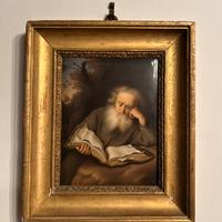 Placca in porcellana di San Girolamo