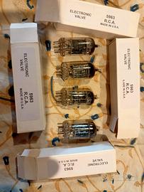 RCA 12AU7 (5963)ecc82 set 4 valvole nos hi End 