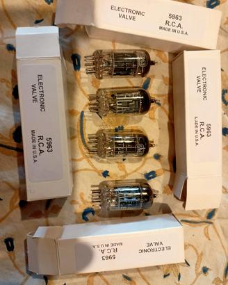 RCA 12AU7 (5963)ecc82 set 4 valvole nos hi End 