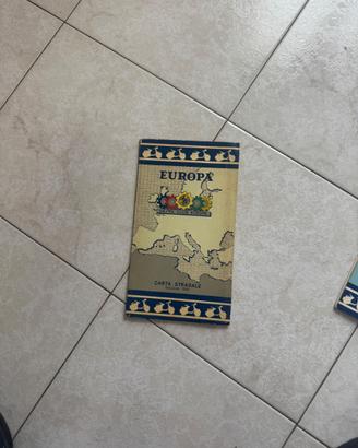 Carta geografica Piaggio vespa 1958 originale