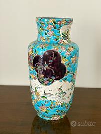 Vaso in ceramica- decorazione orientale- XX sec