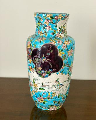 Vaso in ceramica- decorazione orientale- XX sec