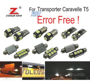 KIT 22 LAMPADE LED INTERNE PER VOLKSWAGEN VW TRANS