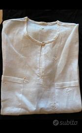 Camicia in lino con ricami