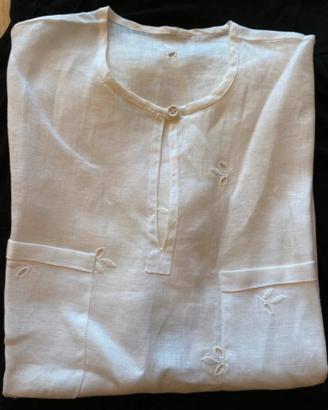 Camicia in lino con ricami