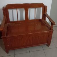 Panca contenitore in legno