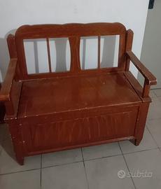 Panca contenitore in legno