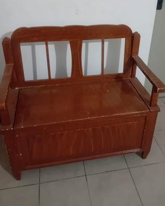 Panca contenitore in legno
