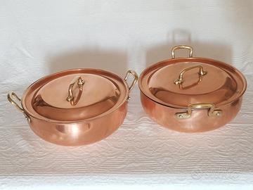 RUFFONI BRASIERE Tegami Rame Chef Ø 25cm 2 manici