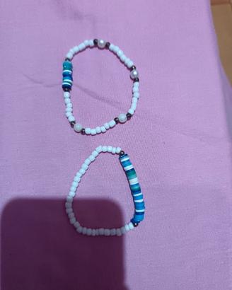 Bracciali elastici con pietre colorate