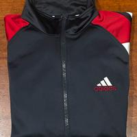 Felpa con zip Adidas vintage nera sportiva