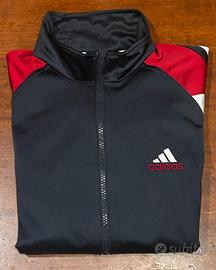 Felpa con zip Adidas vintage nera sportiva