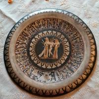 Piatto egiziano metallo decorato