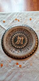 Piatto egiziano metallo decorato