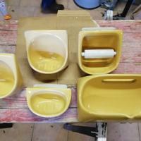 Accessori bagno Richard Ginori NUOVI anni 60 avana