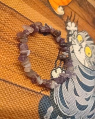 Braccialetto elasticizzato pietre ametista
natural