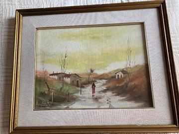 Quadro "paesaggio autunnale" - olio su tela 53x43