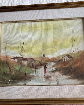 Quadro "paesaggio autunnale" - olio su tela 53x43