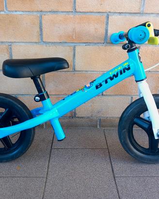 Bicicletta senza pedali 10" - Balance bike azzurra