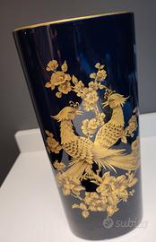 vaso in porcellana blu cobalto 